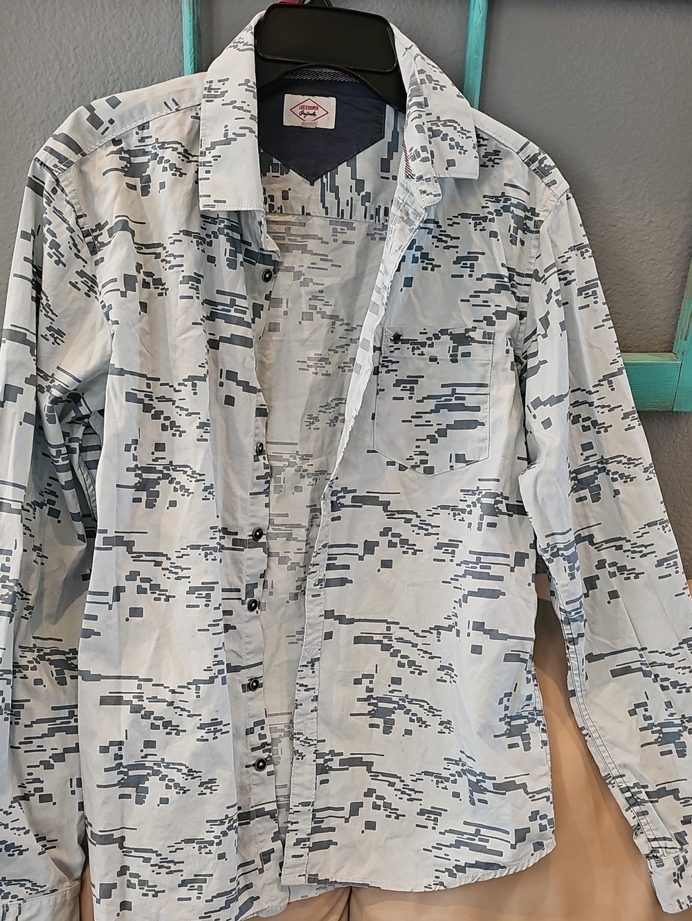 Men's Light Gray Digital Camo Shirt Jacket